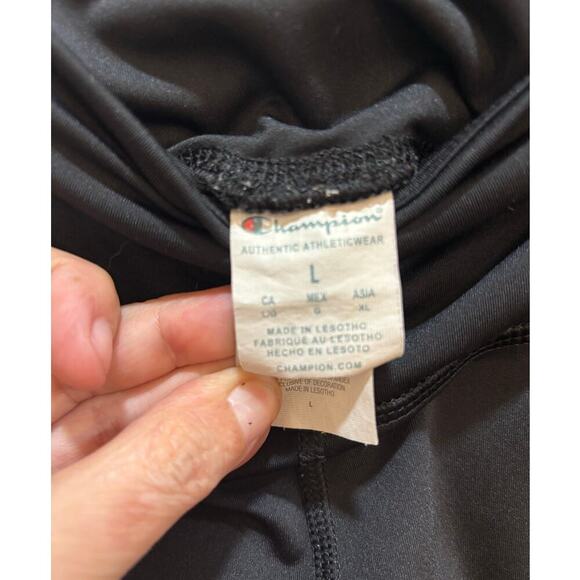 Champion Women L Black Ankle Length Rear back Zipper Pocket Athletic Gym - Picture 4 of 8